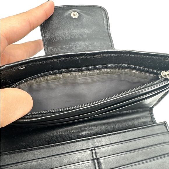 COACH Black Signature Canvas Ashley Wallet - Picture 8 of 10